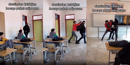 Bu Gençlere Neler Oluyor? Dersinden Kaldığı Hocanın Başına Poşet Geçirip TikTok Çeken Liseli