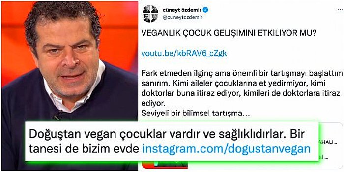 Çocuğunu Vegan Yetiştiren Ailelerin Yanlış Yaptığını Söyleyen Cüneyt Özdemir, Çok Acayip Bir Tartışma Başlattı