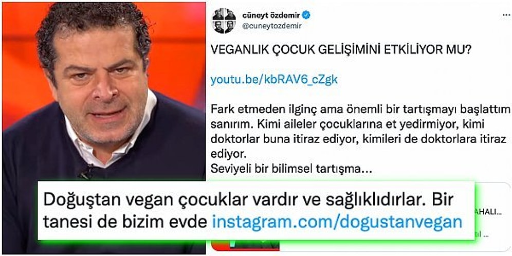 Çocuğunu Vegan Yetiştiren Ailelerin Yanlış Yaptığını Söyleyen Cüneyt Özdemir, Çok Acayip Bir Tartışma Başlattı