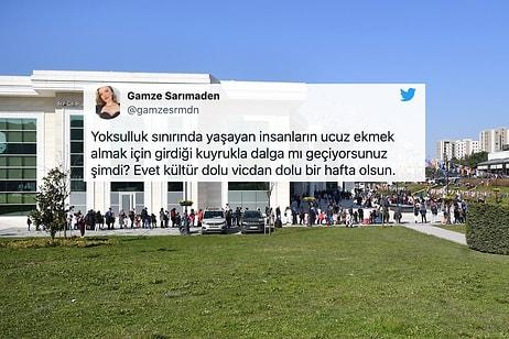 AKP'li Sancaktepe Belediye Başkanı Döğücü'nün 'Tiyatro Kuyruklu' Halk Ekmek Paylaşımı