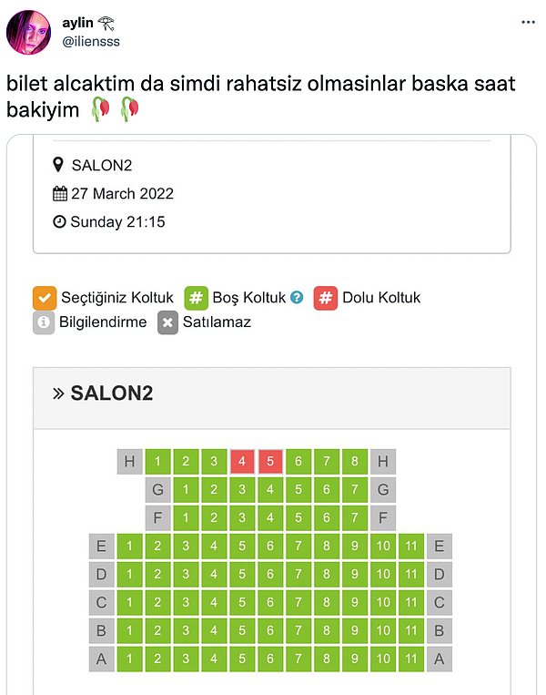 18. Rahatsız olmasınlar şimdi tabii...