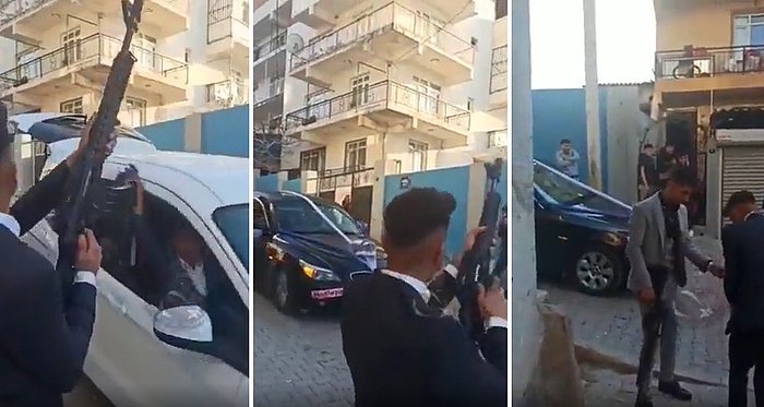 İzmir'de Düğün Konvoyunda Uzun Namlulu Silahlarla Havaya Ateş Edildi: Çocuklar da Balkondaydı