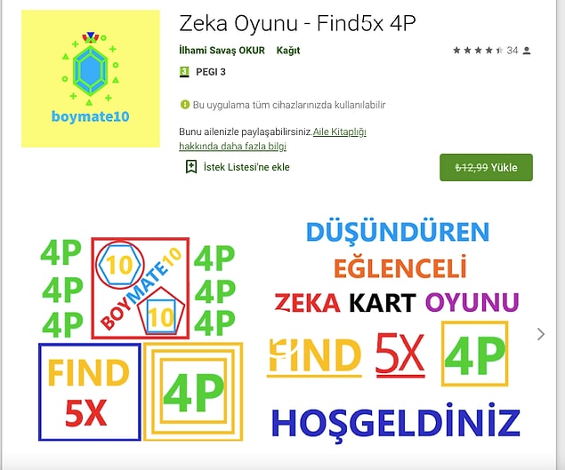 Zeka Oyunu - Find5x 4P