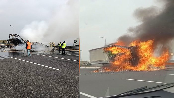 Sürücü Hayatını Kaybetti! Tuzla'da TIR'a Çarpan Otomobil Yandı