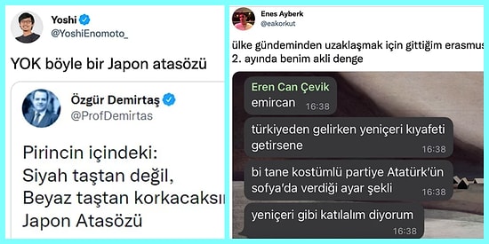 Çakma Japon Atasözü Dedektörü Yoshi'den Erasmus'ta Kafayı Yiyenlere Son 24 Saatin Viral Tweetleri