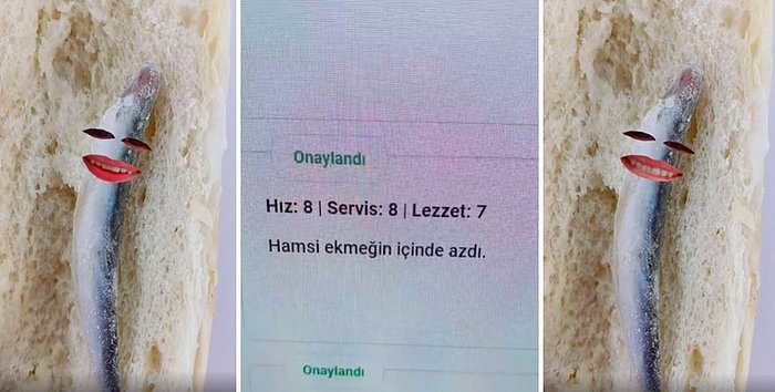 Bir Yemek Siparişi Uygulamasında Yazılan 'Hamsi Ekmeğin İçinde Azdı' Yorumuna Yapılan Efsane Edit