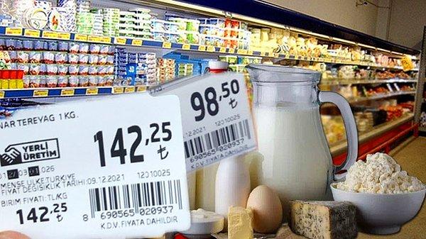 Geçtiğimiz haftalarda çiğ süte gelen zam ise fiyatlara yansıdı. Tüm süt ve süt ürünlerinde %50 artış etiketlere yansımaya başladı.