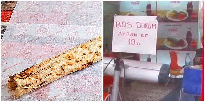 Sırada Ne Var? İstanbul'da Bir Esnaf Boş Dürüm Satmaya Başladı