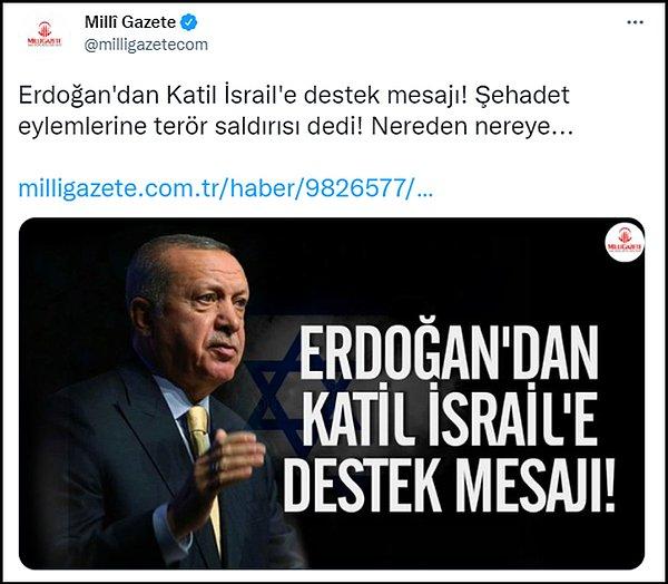 İslamcı çizgideki Milli Gazete, Erdoğan'ı böyle suçladı ve "Nereden nereye..." dedi. 👇