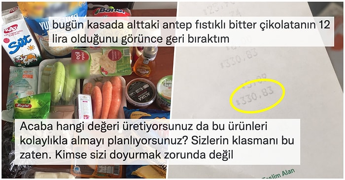 Yaptığı 330 TL'lik Market Alışverişini İsyan Ederek Paylaşan Kadına Gelen Birbirinden Enteresan Yorumlar!
