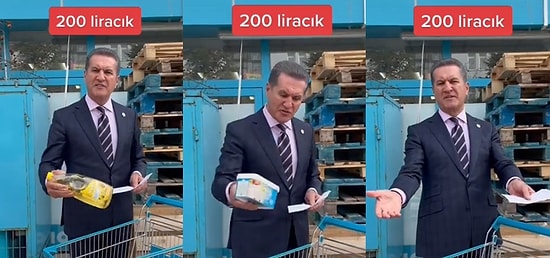 200 Liraya Yağ, Peynir ve Kıyma Alan Mustafa Sarıgül, '200 Liracığı Ne Hale Getirdiniz?' Sorusuyla Gündem Oldu