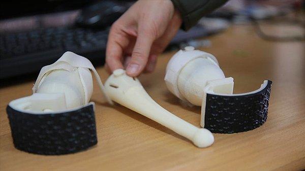 Kendilerine gelen talepleri değerlendiren akademisyenler, veteriner hekim danışmanlığında sahipsiz hayvanların eksik uzuvları için ölçü aldıktan sonra 3D yazıcıyla uygun protezi yapıyor.
