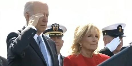 ABD Başkanı Joe Biden'ın, Bu Sefer de Askeri Tören Sırasında Ayakta Uyuduğu İddia Edildi