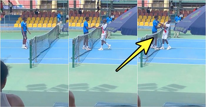 Tenis Maçının Ardından Fileye Gelen Rakibini Tebrik Etmek Yerine Tokatlayan Tenisçi