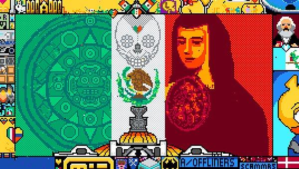 18. Gözlerimizin önünde piksel piksel işlenen bu Meksika bayrağı ise detaylarıyla herkesi kendine hayran bıraktı.