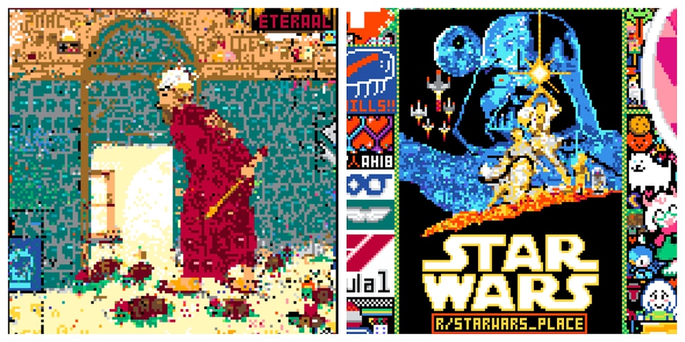 r/place Etkinliği Boyunca Oluşturulan Tüm Sanat Eserleri ve Kanvastaki Harika Detaylar
