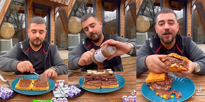 Waffle'a Koca Kavanoz Nutella Sürüp Paket Paket Çikolata Koyan Adamı İzleyince Şeker Komasına Gireceksiniz