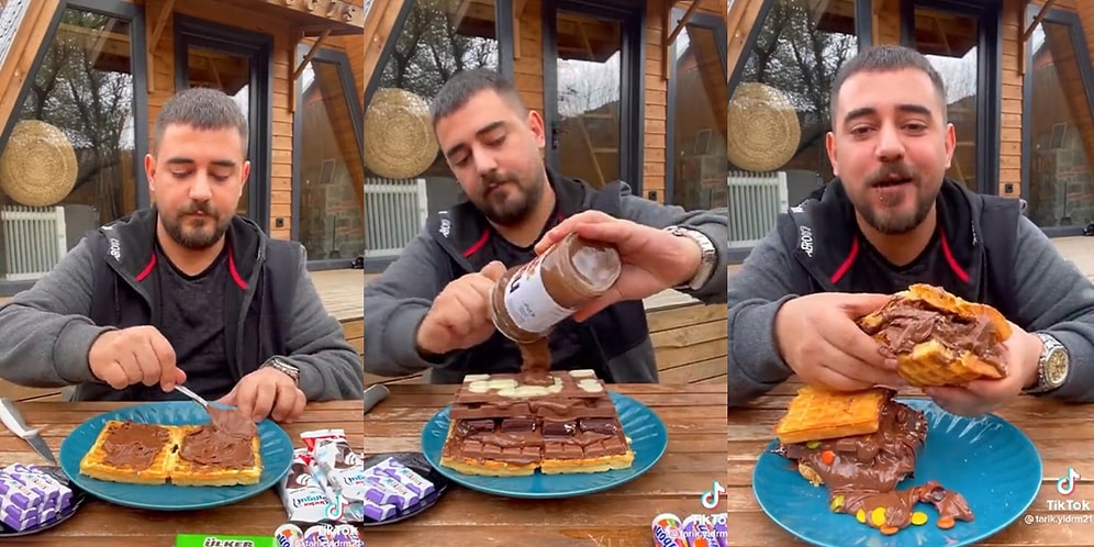 Waffle'a Koca Kavanoz Nutella Sürüp Paket Paket Çikolata Koyan Adamı İzleyince Şeker Komasına Gireceksiniz