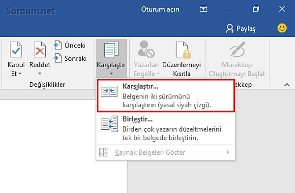 Öğretmenlerin ve iş yeri çalışanlarının tercih ettiği bir yöntem olan dosya üzerinde düzenlemeler yapma ve feedback verme işlemi için Word'ünüzü kullanabilirsiniz. Yapılan değişiklikleri de aynı kolaylıkla dosyanın eski hali ile görebilirsiniz.