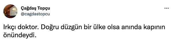 Birçok kişi, doktorların hastalarını tedavi ederken hangi uyruktan olduğuna bakmaması gerektiğini;