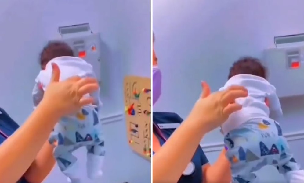 Sırtına Dokunulduğunda Poposunu Bir Sağa Bir Sola Sallayan Bebeğin Gününüzü Güzelleştirecek Anları