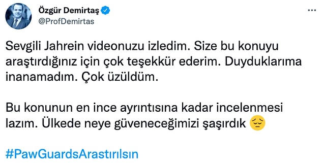 Konuyla ilgili sosyal medyada #PawGuardsAraştırılsın etiketiyle binlerce kullanıcı paylaşım yaptı 👇
