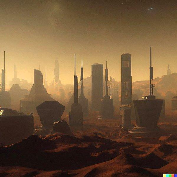 17. "Mars'ta hayali bir şehir"