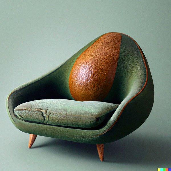 25. "Avokadodan yapılan bir koltuk"