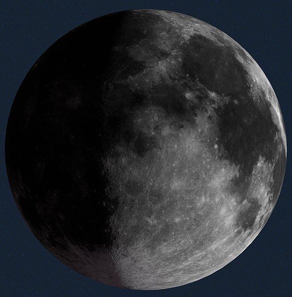 Sabah 12 buçuk gibi doğup gece 3 gibi batacak olan sevgili uydumuz dolunaya doğru hızlıca aydınlanıyor artık.