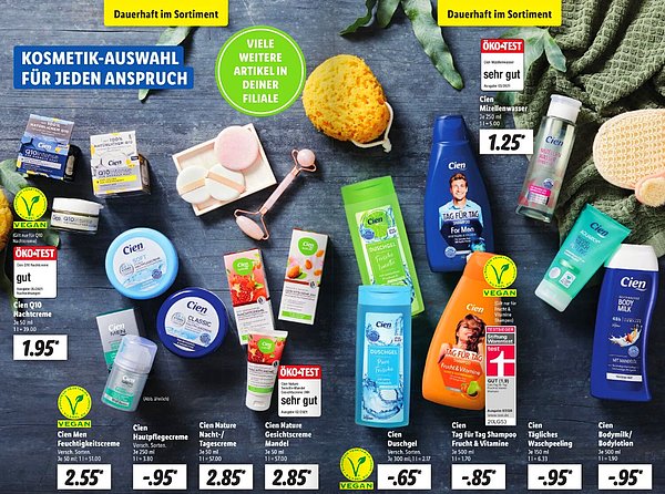 Lidl marketinin 19-23 Nisan 2022 broşüründe yer alan indirimli ve indirimsiz çeşitli kişisel bakım ürünlerinin fiyatları: