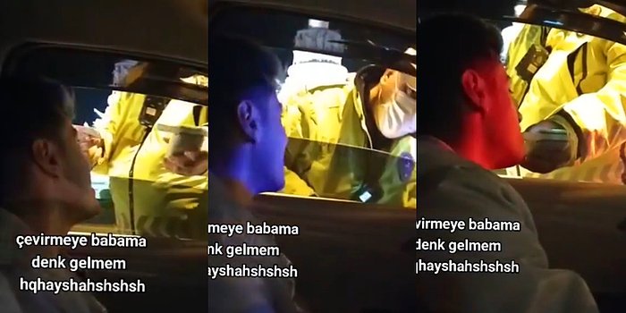 Çevirdiği Aracın Şoförü Oğlu Çıkınca 2 Kez Alkolmetreye Üfleten Polis Babanın 'Helal Olsun' Diyeceğiniz Anları