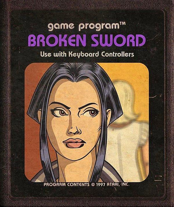 7. Point&Click türünün sevilen yapımlarından olan Broken Sword serisi Atari 2600'de nasıl olurdu insan bu kartuşu düşünmeden edemiyor.