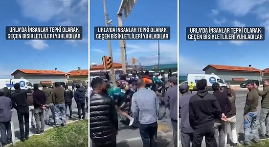 Cumhurbaşkanlığı Bisiklet Turu'nun Urla Ayağında Vatandaşlar Yol Kapatıldığı İçin Bisikletçileri Yuhaladı