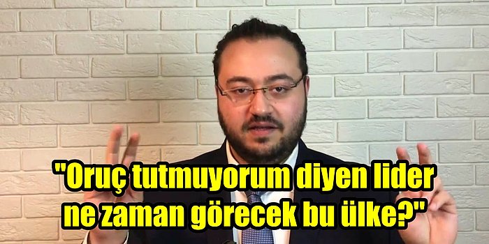 Jahrein Siyasilere "Niye Hepiniz Oruç Tutabiliyor Rolündesiniz" Dedi, Yeni Bir Tartışmanın Fitili Ateşlendi