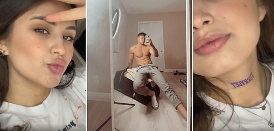 Bu Akım Ne Kadar Daha Devam Edecek? Kadın TikToker, Boynuna Fenomen 'Turkyeet'in Kullanıcı Adını Yazdırdı