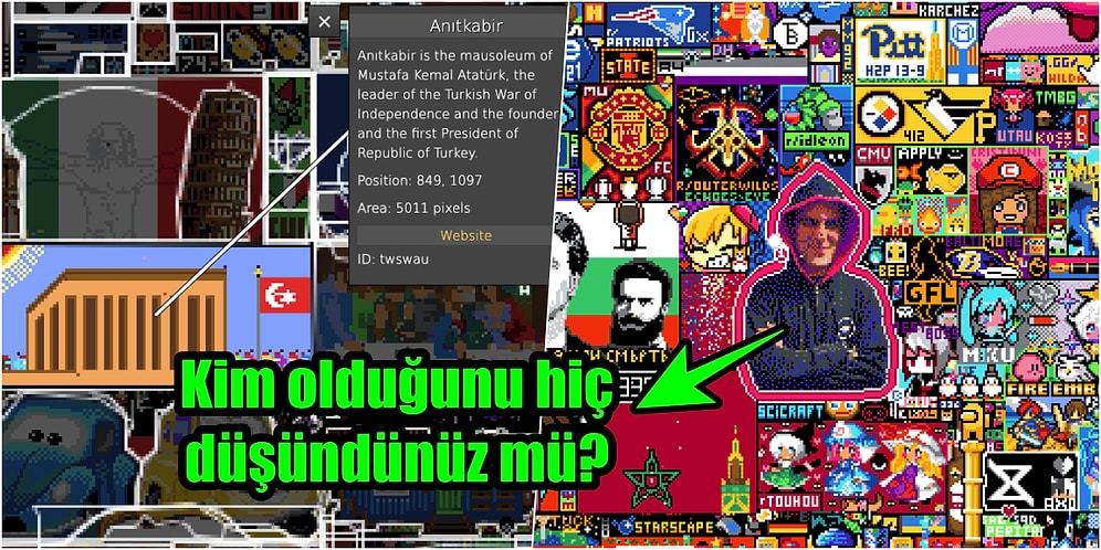 r/place Kanvasındaki Eserlerin Hikayelerini ve Ne Olduklarını Tek Tek Anlatan İnternet Sitesi