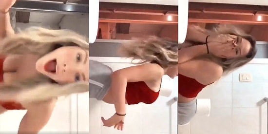 Göğsünde Yumuşattığı Tuvalet Kağıdını Poposuyla Yakalayan Kadını Görünce Pandeminin İlk Günlerine Gideceksiniz