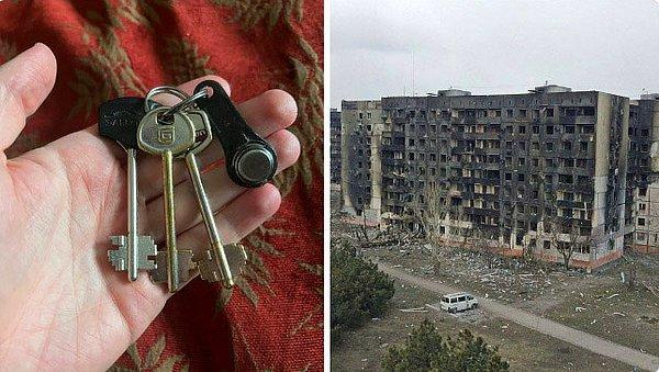8. "Bunlar Ukrayna'daki evimin anahtarları. Neden hala yanımda taşıdığımı bilmiyorum, ama onları atamıyorum."