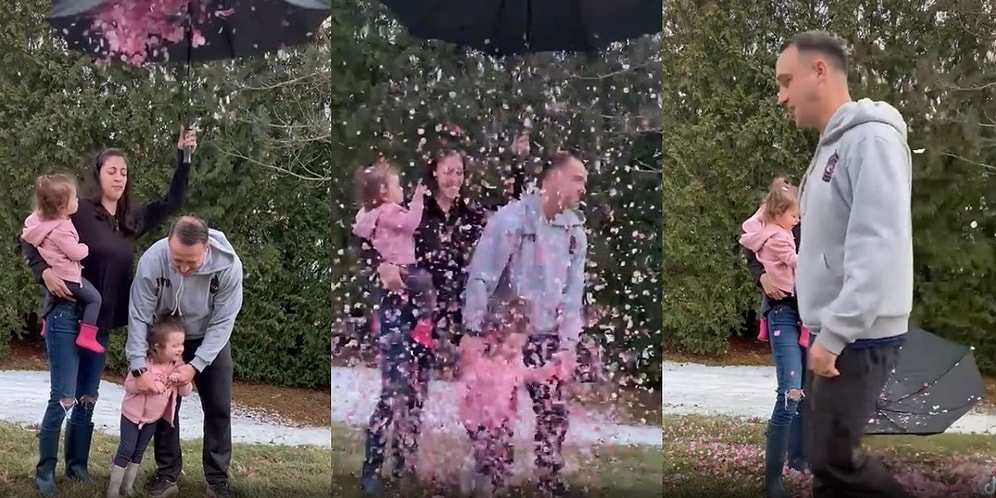 Cinsiyet Partisinde Üçüncü Çocuklarının da Kız Olduğunu Öğrenen Adamın Verdiği Bi' Acayip Tepki Viral Oldu