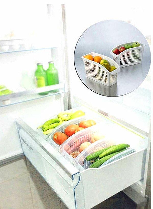 2. Mutfaktaki düzeni sağlayan buzdolabı içi düzenleyici sepet...