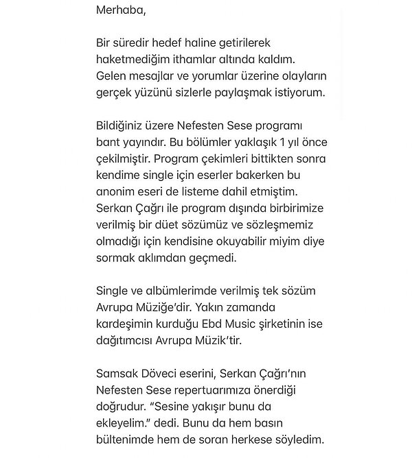 Ünlü türkücü, Instagram hesabından yaptığı sayfa sayfa paylaşımlarla şöyle iddialarda bulundu: