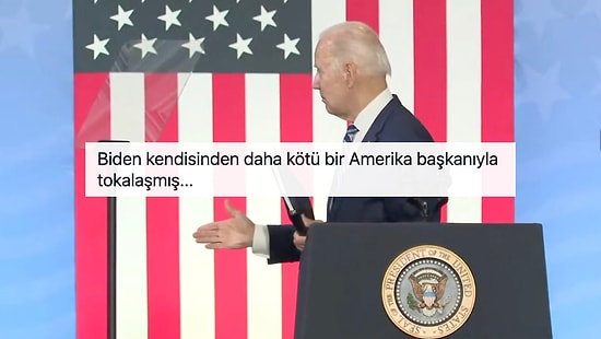 Biden'dan Tartışma Yaratan Hareket: Boşlukla Tokalaştı!