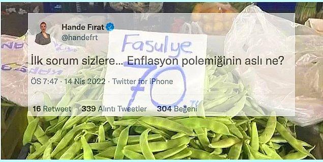 11. Gazeteci Hande Fırat'ın 'enflasyon polemiği' sözlerine sosyal medyadan tepki yağdı.