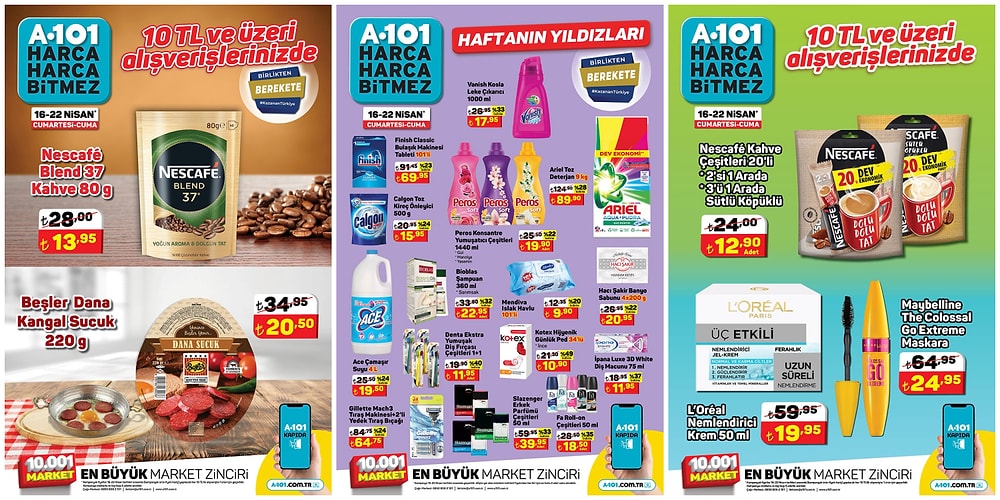 16 - 22 Nisan 2022 A101 Haftanın Yıldızları Kataloğu