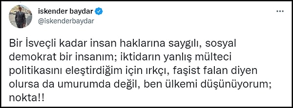 Pek çok kullanıcı da iktidarın hatalı göç politikasını eleştirmenin ırkçılık anlamına gelmediğini savunuyor. 👇
