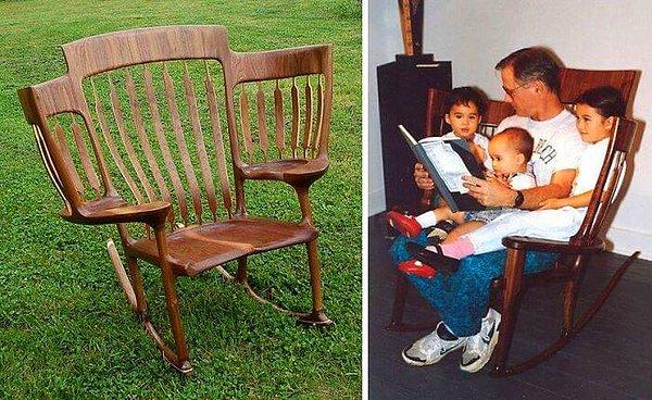 21. "Çocuklarınızı yanınıza oturtup onlara kitap okuyabilmeniz için tasarlanmış bir sandalye."