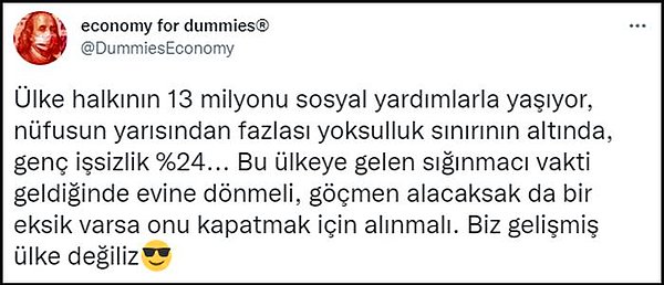 Meseleyi ekonomi penceresinden ele alanlar da var. 👇