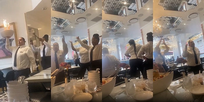 Cardi B'nin Up Şarkısının Koreografisi ile Müşterinin Doğum Gününü Kutlayan Garsonların Müthiş Performansları