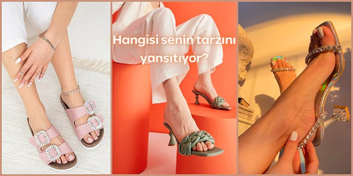 Ayakkabı Yerine Moda Olan Birbirinden Güzel Şık Terlikler