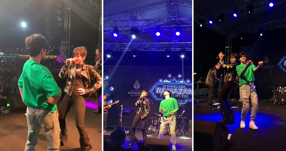 Aydilge'nin Dans Figürlerini Taklit Ederek TikTok'ta Fırtınalar Estiren Genç, Aydilge ile Sahnede Buluştu